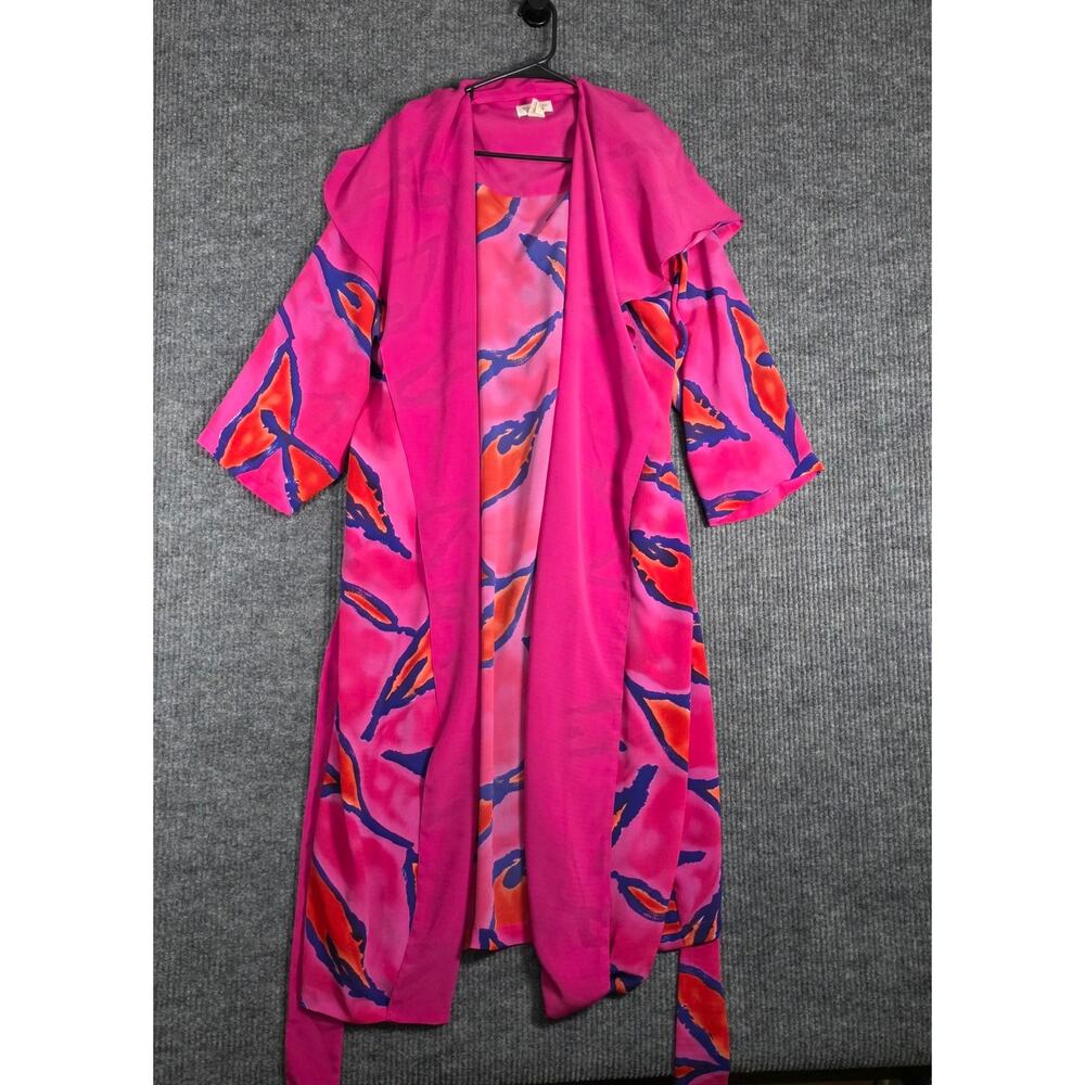 Victoria’s Secret Pink Floral Hooded Robe Petite Small Kimono Tie Waist Lounge